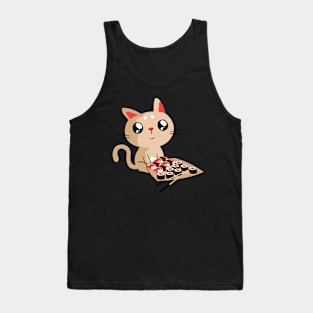 Cute Cat With Sushi Rolls Tank Top